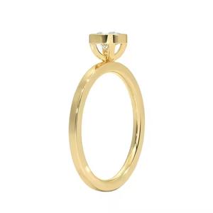 Bague solitaire en argent sterling 925 classique bague de fiançailles Moissanite coupe coussin pour femme - Product Image 6