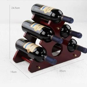 Modern Custom Wood Wine Bottle Rack Holder Plastic <b>Kitchen</b> Home Decor Dining <b>Table</b> Elegant Champagne Wine Display Rack <b>Bar</b> - Product Image 2