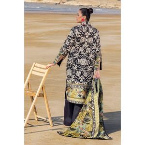 ชุดคลุมว่ายน้ำผ้าลอน 3 ชิ้น สีดำและสีขาวสำหรับผู้หญิง แบบยังไม่เย็บติดกัน - Product Image 3