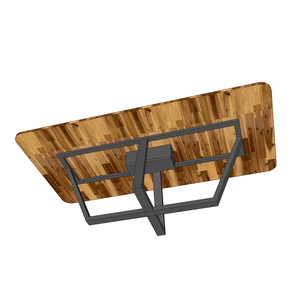Modern 120x240cm Acacia Wood Meeting <b>Table</b> with Powder-Coated Iron Legs for <b>Office</b> & Hotel Conference Rooms-BH68029 - Product Image 5