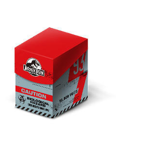 Boîte de rangement pour cartes Jurassic Park TCG, version coréenne bleue, avec séparateur - Product Image 1