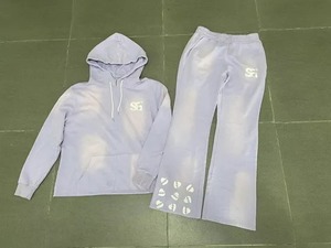 Personalizado Ecológico Invierno 3D Puff Impreso Street Wear Full Zip Hoodie Jogger Pantalones de chándal Sólido Ácido Lavado Recortado Fleece - Product Image 3