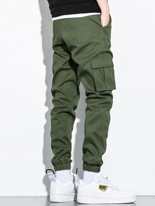 Pantalones Cargo de Alta Calidad para Hombre, Estilo Hip Hop, para Correr/Jogging, Tejidos, de Otoño, con Bolsillos, Cintura Media, Mezcla de Algodón/Poliéster - Product Image 6