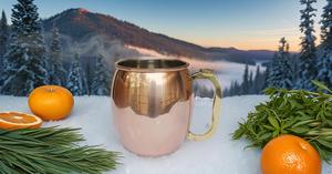 Moscow Mule Copper Nickel Mug Hammered Brass Handle Beer Cup with Unique Thumb Handle for Chilled Beverages Unque Gift Item - Product Image 3