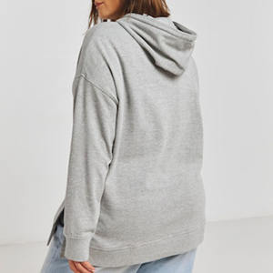 Sudadera con capucha extragrande con hombros caídos para mujer, gris Marga Premium personalizada, antiarrugas y transpirable, las últimas sudaderas con capucha en blanco para mujer - Product Image 1
