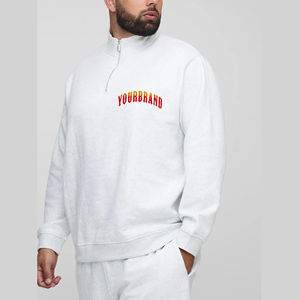 100% algodón Sudadera con capucha para hombre Cómoda sudadera de gran tamaño Cremallera Logotipo bordado Personalizado DTF Impreso para invierno - Product Image 4