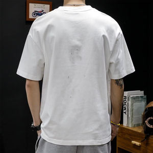 OEM T-shirt unisexe en coton 150 g/m² imprimé avec logo personnalisé Vêtements de ville unis de haute qualité Coupe surdimensionnée pour hommes - Product Image 4