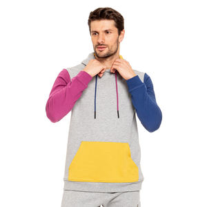 Sudaderas con capucha de bloque para hombre de excelente calidad, Sudadera con capucha cálida de invierno para adultos de algodón de color personalizado con diseño personalizado - Product Image 6