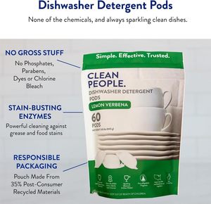 Les dosettes pour lave-vaisselle Clean People, Verveine citronnée, 120 unités - Product Image 3