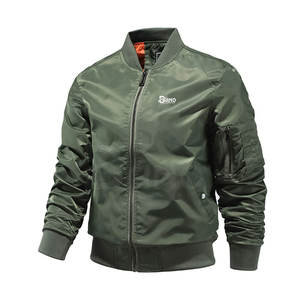 Chaqueta Bomber de Nailon con Logotipo Personalizado al por Mayor, Estilo Urbano, Cuello Alto, Mangas Largas, Invierno, Alta Calidad, Transpirable, para Hombre - Product Image 1