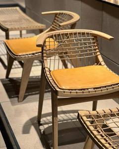 Vache japonaise Design SABI WABI fauteuil en bois de frêne pour manger en plein air pour la maison salon loisirs chambre villas intérieur - Product Image 2