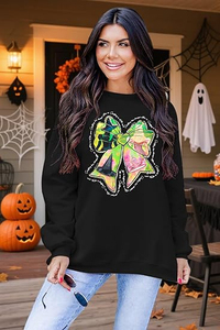 เสื้อกันหนาวผู้หญิงลายโบว์น่ารักขนาดใหญ่เป็นมิตรต่อสิ่งแวดล้อม, เสื้อสวมหัวเสื้อแฟชั่นใหม่2025ฤดูหนาวฤดูฮัลโลวีน - Product Image 5