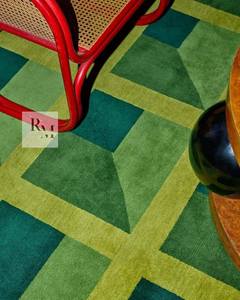 Garden Maze Green Hand <b>Tufted</b> <b>Rug</b> Handmade Carpets for Home, Bedroom, Office, Living Room, Hall - Product Image 4