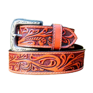Ceinture en cuir de vachette vintage fabriquée en Inde avec boucle en acier, largeur de 1 à 1,5 pouces, artisanale, travaillée à la main pour un look traditionnel - Product Image 1