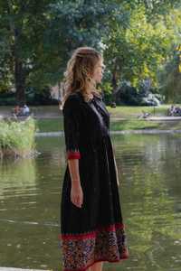 Robe bohème Kala tissée à la main en coton pur, décontractée, occasionnelle, édition limitée, fabriquée à la main, mode éthique, toutes saisons - Product Image 4