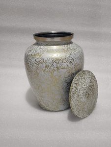 Urne funéraire blanche et dorée pour cendres humaines, urne commémorative pour adultes, urne élégante pour cendres, souvenir pour honorer les êtres chers - Product Image 4