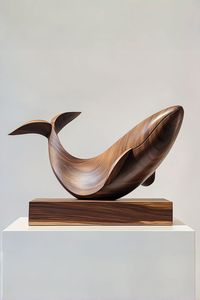 Sculpture en bois de style moderne haut de gamme pour salle à manger de luxe, décoration intérieure, art artisanal avec un design intemporel et une précision unique - Product Image 4