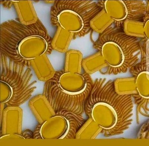 Tailored Shoulders with Gold Bullion <b>Fringe</b> Epaulettes on Ceremonial Uniforms Ideal for Important Events Epaulettes Badges - Product Image 4