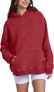 Sudaderas con capucha de lana de peso pesado de gran tamaño para hombres parejas pulóver Vintage invierno 2025 - Product Image 6