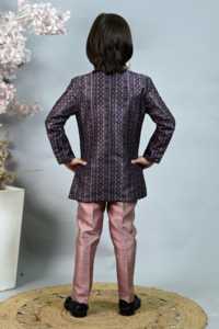 Sherwani royal festif pour garçons, tenue traditionnelle pour mariage et fête, avec tissu en soie de qualité supérieure, infroissable et protection solaire - Product Image 5