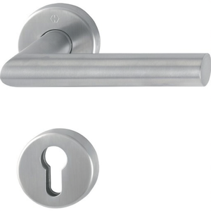 Dispositivos de Ayuda de Acero Inoxidable Amsterdam E1400/42H/42HKVS, Juego de Rosetas F69 Redondas PZ DIN Izquierda/Derecha D/D HOPPE para Enchufe PZ - Product Image 3