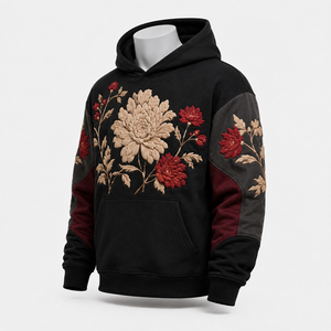 Sudadera con capucha moderna para hombre con estampado en relieve que combina gráficos dimensionales, comodidad y una silueta relajada para un estilo urbano diario. - Product Image 2