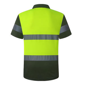 Polo manches courtes de haute qualité léger personnalisable pour hommes séchage rapide respirant avec bande réfléchissante meilleurs vêtements de travail - Product Image 3
