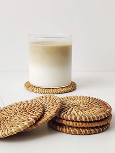 Posavasos de bambú de mimbre clásico hecho a mano para decoración de pared de cocina restaurante occidental aislamiento térmico colgante mantel para maceta - Product Image 3