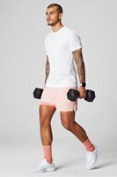 Pantalones Cortos Deportivos Personalizados de Alta Calidad para Hombre, Estilo Urbano, con Panel Frontal Sólido, Tallas Grandes, Transpirables, de Lona, Spandex/Poliéster