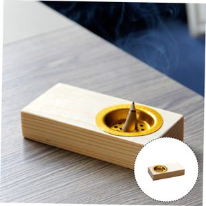 Nouveau Brûleur d'Encens Rectangulaire Simple en Bois de Pin Écologique et Durable 2026 – Diffuseur d'Aromathérapie Thérapeutique Arabe Biologique pour - Product Image 4