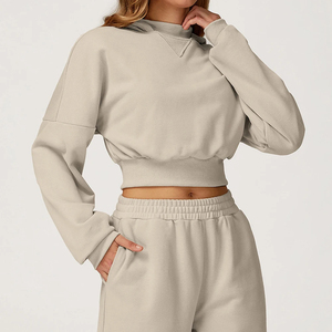 Women Gym <b>Crop</b> <b>Tops</b> Loose Fit Long Sleeve Fitness Sweatshirt Workout Yoga Long Sleeve Female Running Push Up Sports Shirts - Product Image 1