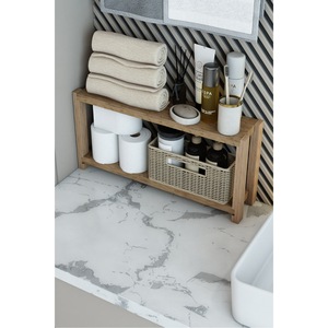 Estante de Baño de Madera de Pino Atlántico Arya de 2 Niveles, Organizador para Cocina y Despensa - Product Image 1