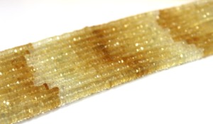 ลูกปัดพลอยซิทรีนธรรมชาติขนาด8นิ้วลูกปัดพลอยเส้นยาวไล่เฉดสี6-6.5มม. ทรงวงล้อเหลี่ยมเพชรพลอยยางรถยนต์1เหลี่ยม - Product Image 4