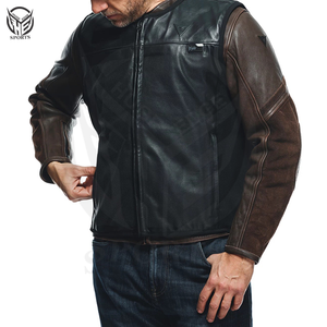 Chaqueta de Motociclista de Cuero de Manga Larga para Invierno, Hecha a Medida, Resistente al Viento, Talla Grande para Adolescentes - Product Image 1