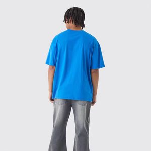 Personalizable 100% algodón Oversized Mens T-Shirt Plus Size 10 Drop Shoulder Heavyweight Boxy Style para verano Casual Style Blank - Product Image 3