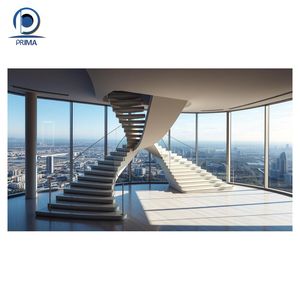 Escalera curva perfecta para <span class=keywords><strong>pasillos</strong></span> estrechos, habitaciones pequeñas que ofrecen un movimiento conveniente y una apariencia elegante - Product Image 6
