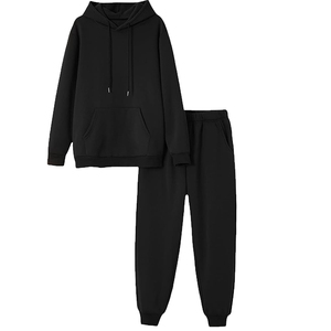 Ensemble de jogging à capuche en polaire pour homme de couleur unie avec écran DTF DTG et impression numérique par sublimation - Product Image 4