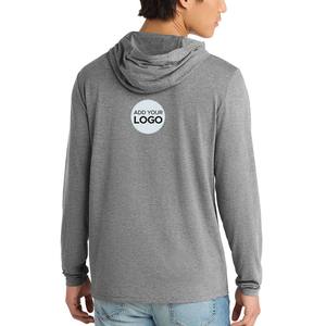 Bulk Tri-Blend Hoodies & Sweatshirts Men's Gym Workout Active Long <b>Sleeve</b> Pullover Lightweight Hoodies Custom - Product Image 2