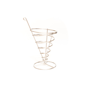 Puce et trempette en acier inoxydable-support de cône de friture en acier inoxydable et tasse de sauce, support de restauration rapide de serveur de cône de puce - Product Image 5