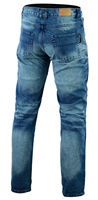Jean de moto unisexe respirant et coupe-vent grande taille avec protections genoux et hanches – Pantalon de moto élégant à coutures renforcées pour