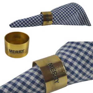 Anneaux de serviette de finition dorés motifs ronds gravés porte-mouchoirs meilleure qualité pour la décoration de table de restaurants de fête de mariage - Product Image 1