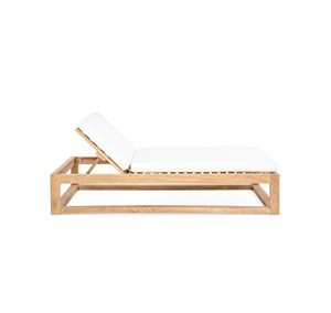 Chaise longue de style moderne en bois de teck massif pour l'extérieur Dossier réglable pour la piscine, le jardin ou les meubles d'hôtel - Product Image 6