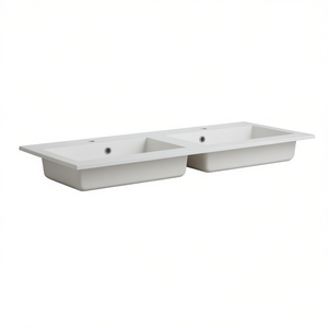 Lavabo da Bagno Moderno in Marmo Smerigliato Doppio 120cm Design Italiano Koricini - Product Image 3