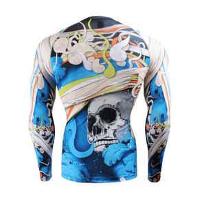 Personalizado transpirable 100% poliéster Material sublimado en blanco hombres Rash Guards manga larga hombres Rash Guard - Product Image 6