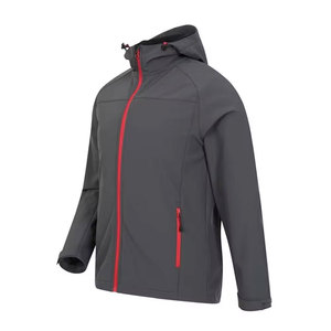 Veste Softshell à Manches Longues et Coupe Régulière pour Homme, Veste Softshell à Capuche à Fermeture Éclair, Style Vintage - Product Image 4