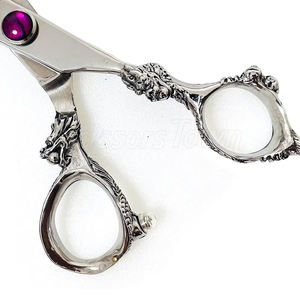 Tijera de peluquero con mango de dragón de calidad de salón con cuchillas afiladas para servicios profesionales de corte de cabello y aseo - Product Image 5