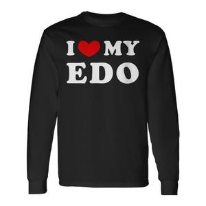 Camiseta de manga larga I Love My Edo Heart My Edo, ropa promocional elegante - Product Image 1