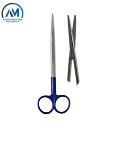 Tijeras Metzenbaum de 7 ''con revestimiento azul, cuchillas rectas puntas romas/romas para cirugía - Product Image 6