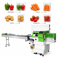 Barre de flux oreiller de raisin, feuille végétale craquelée, rouleau d'emballage, Mini Machine pour emballage de sac Horizontal