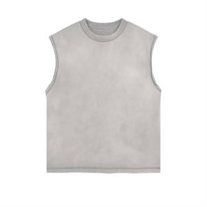 <b>Men's</b> Muscle Gym Vest Boxy <b>Tank</b> <b>Top</b> OEM Service High Quality Cropped Boxy Fit Sleeveless <b>Tank</b> <b>Top</b> Custom <b>Black</b> Plus Size - Product Image 2
